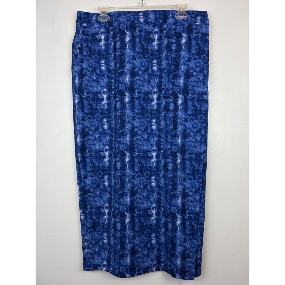 Rip Skirt Maxi Skirt Womens Large Floral Wrap Blue Lightweight Travel Coastal